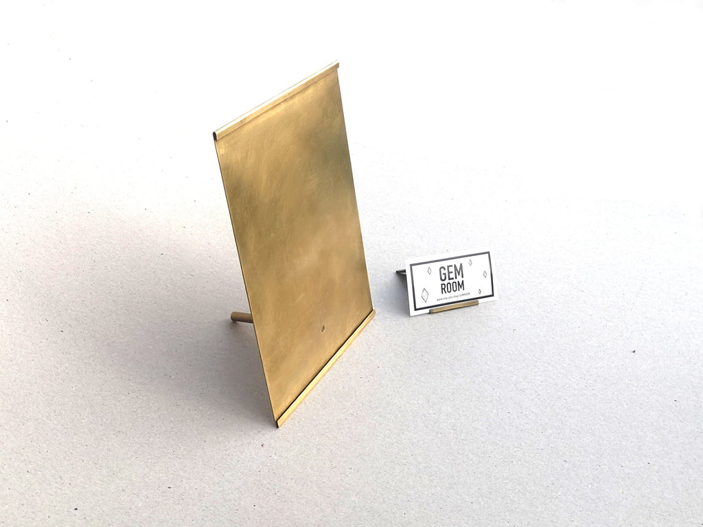 A5 Brass Desk Stand: Menu, Pricing, Information Holder