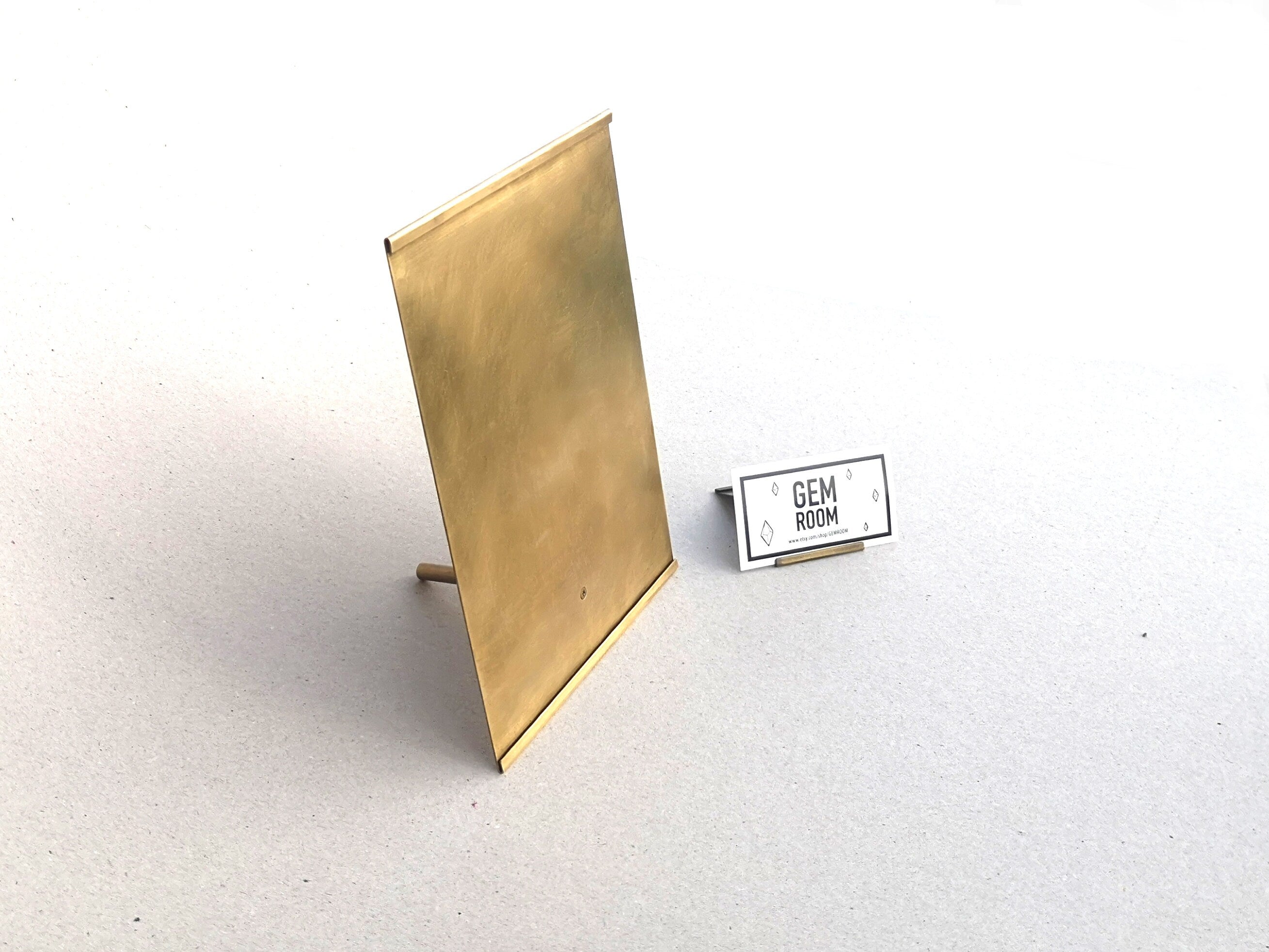 A5 Brass Desk Stand: Menu, Pricing, Information Holder