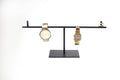 Black Steel Jewelry Stand: Bracelet, Ring & Watch Display