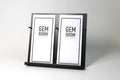 Minimalist Double Brochure Holder: Steel Pamphlet Display