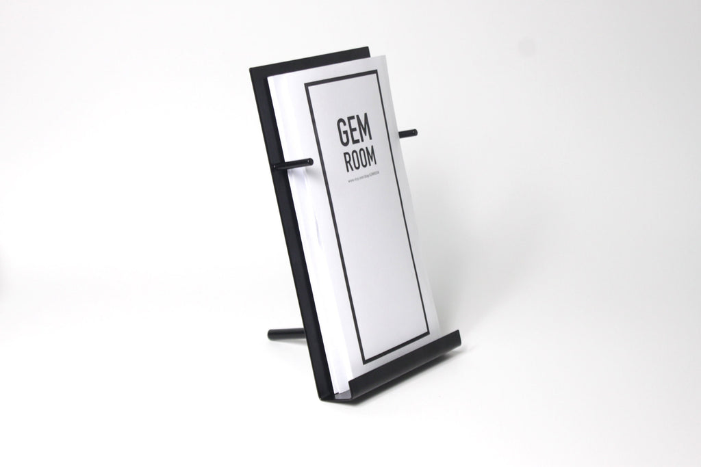 Minimalist Steel Brochure Holder: DL Size Information Stand