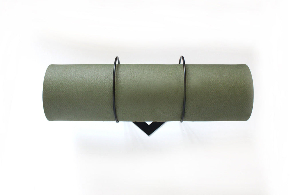 Wall Mount Yoga Mat Holder: Metal Exercise Ball Rack
