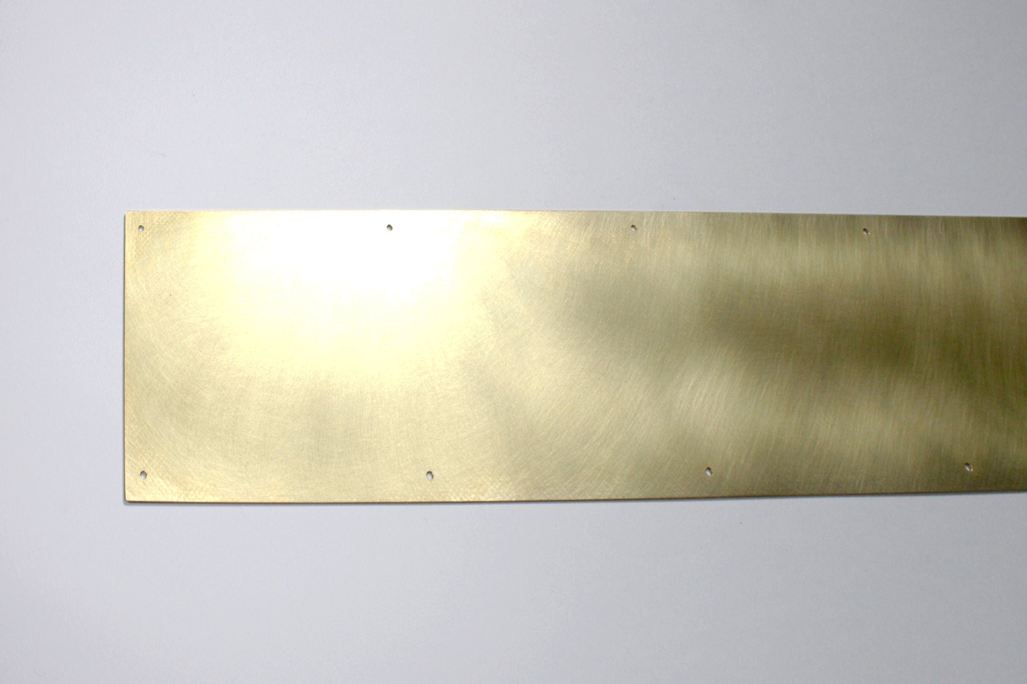 Custom Size Raw Brass Kick Plate, Push Plate, Fireplace or Kitchen
