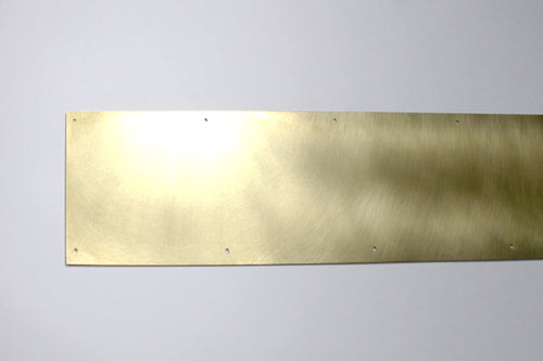 Custom Size Raw Brass Kick Plate, Push Plate, Fireplace or Kitchen
