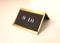 Modern Brass Price Tag Holder: Handmade Patina Finish