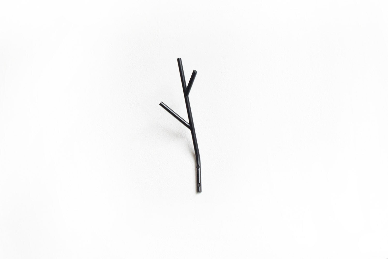 Twig hooks hanger - metal steel welded powder coated twig - coat or accessories holder