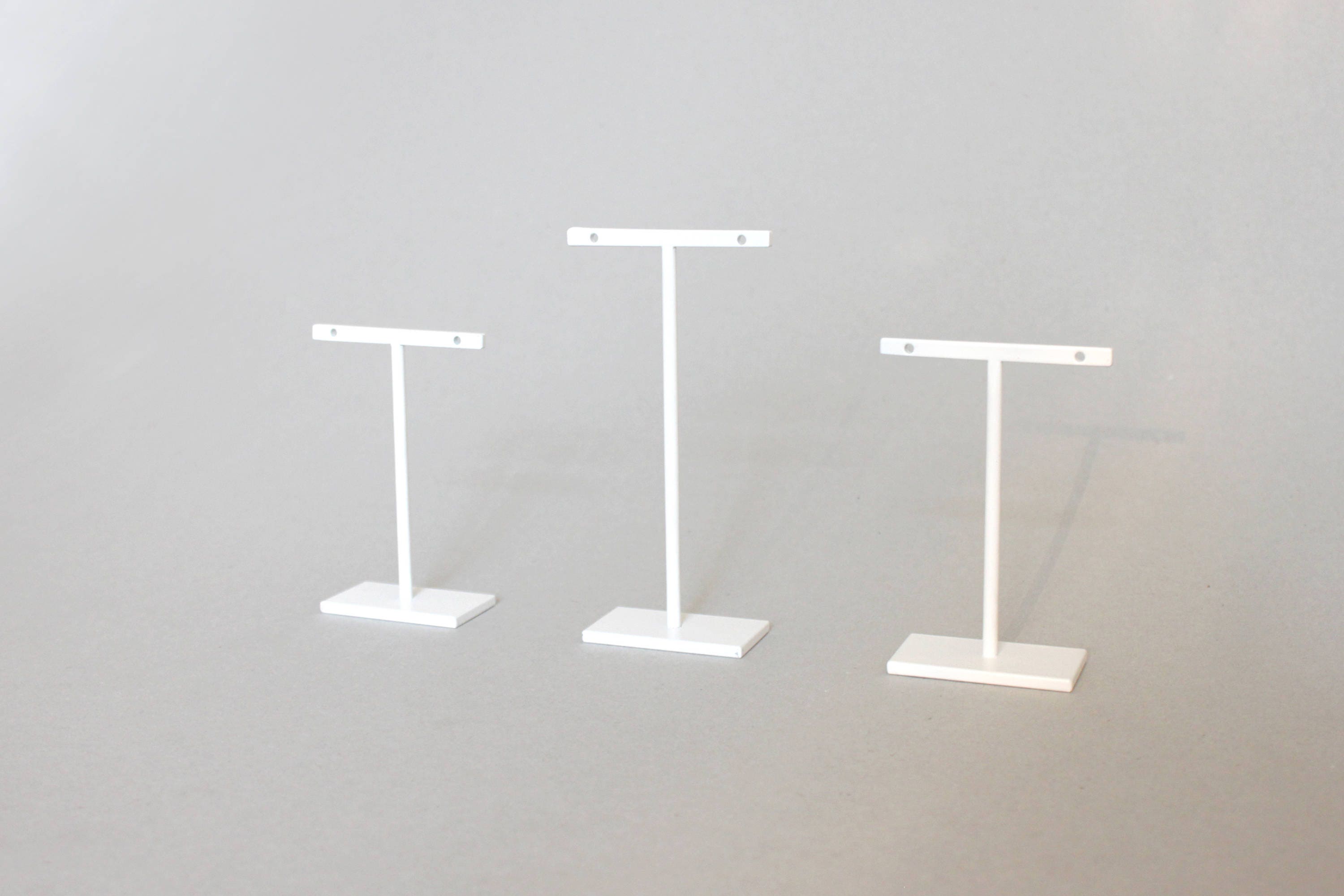 Set of Earring hanging displays - welded and colored white - jewellery accessories holder