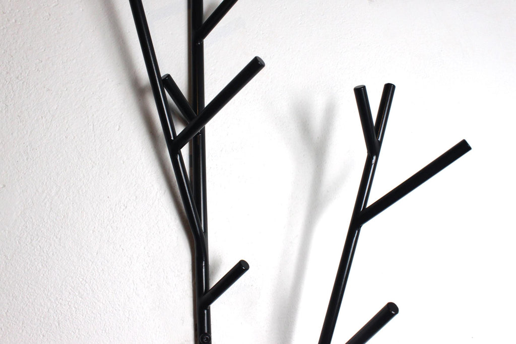 Large Metal Twig Wall Hook - Durable metal multiple clothes hanger  - horizontal or vertical