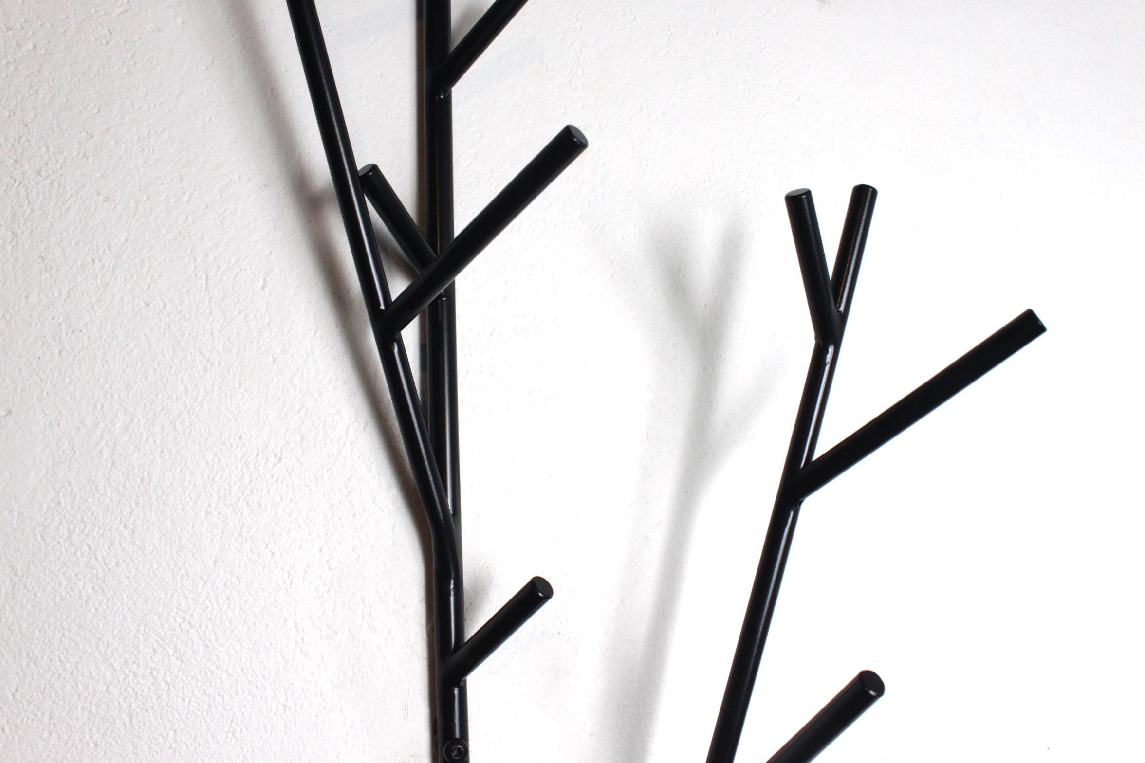 Large Metal Twig Wall Hook - Durable metal multiple clothes hanger  - horizontal or vertical
