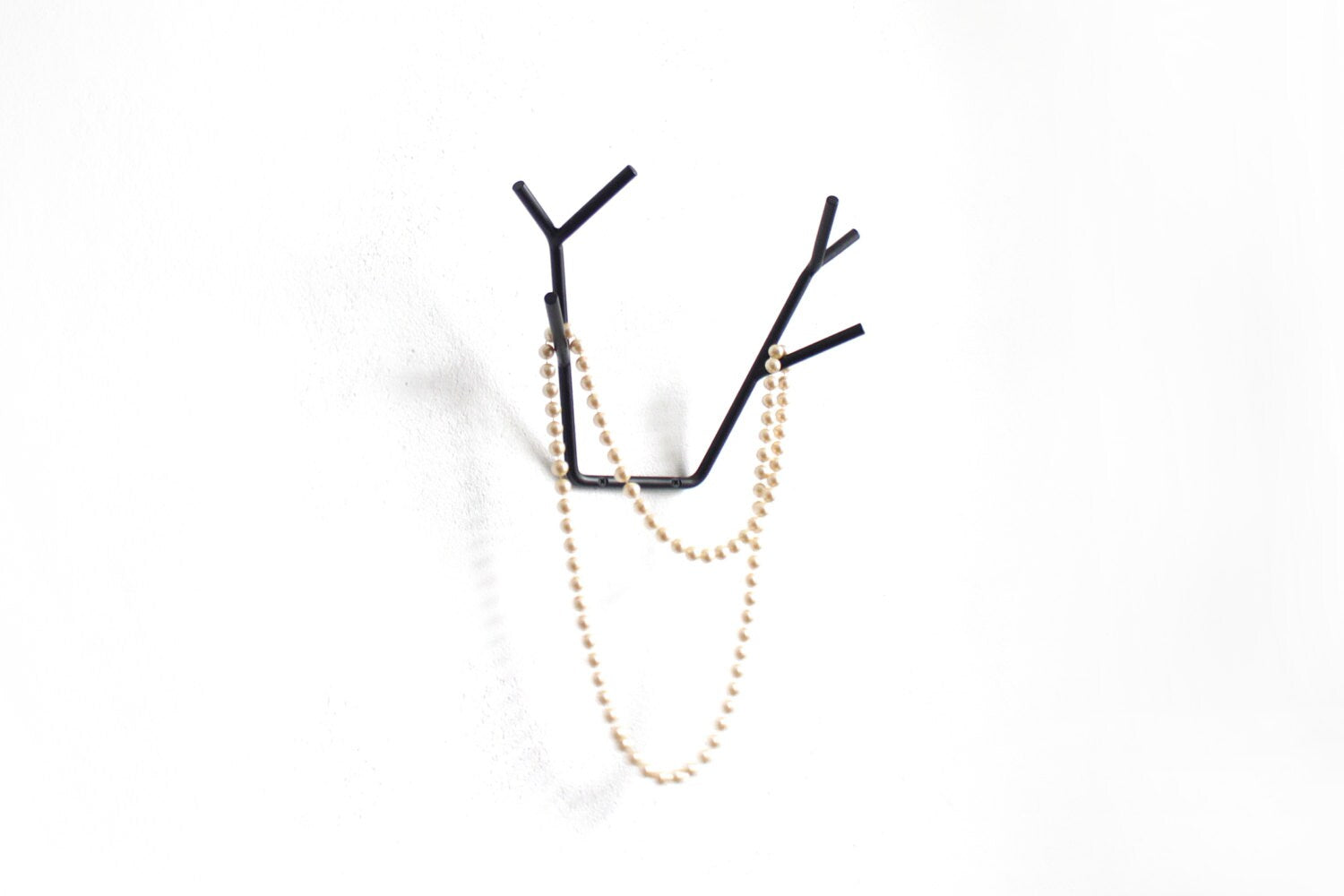Metal Deer Antler Coat Rack: Welded Steel Wall Hanger