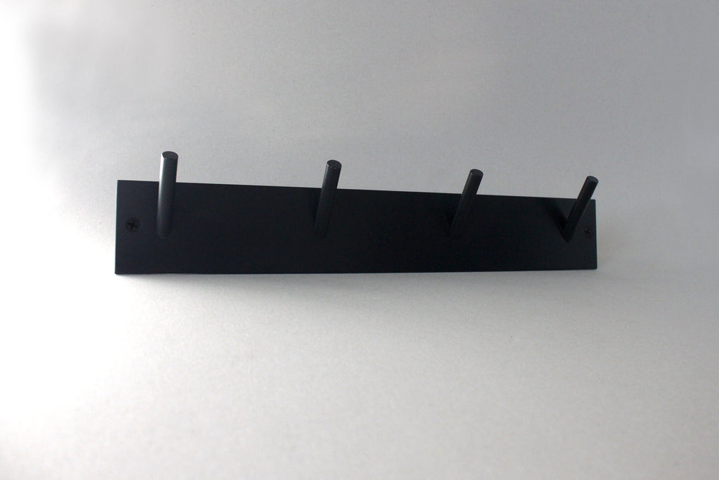 Iron Wall Mounted Coat Rack - 4 Hook Clothes Holder