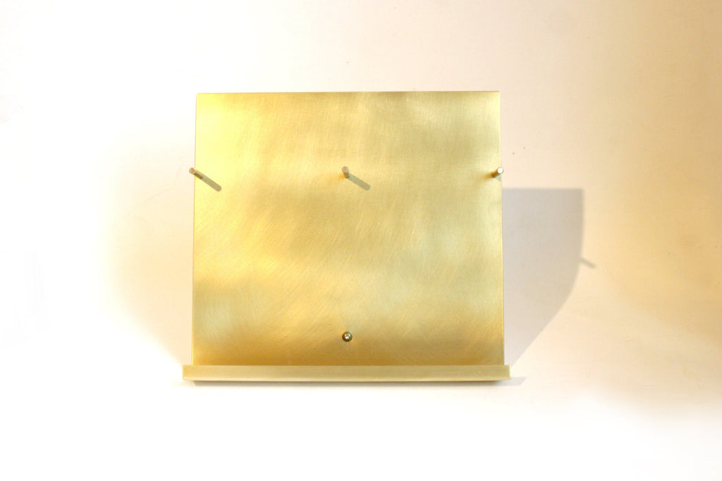 NEW Modern Brass Brochure Pamphlet Holder- minimalist brass metal Information stand, Brochures postcard display