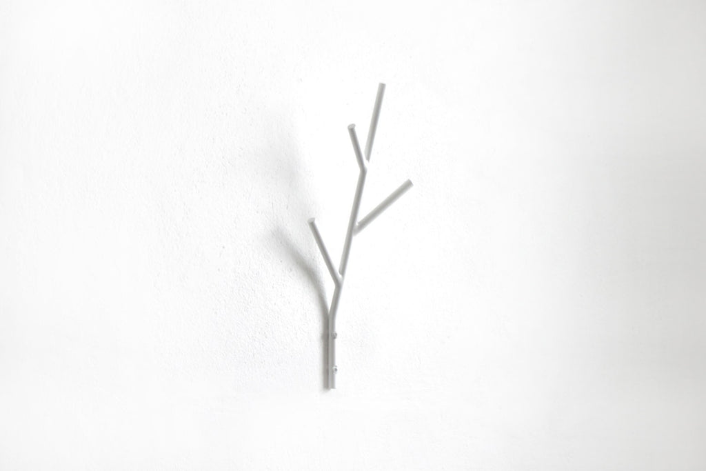 Large Twig hooks hanger - metal steel welded powder coated twig - coat or accessories holder