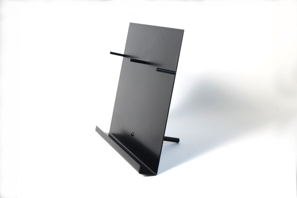 Minimalist Double Brochure Holder: Steel Pamphlet Display