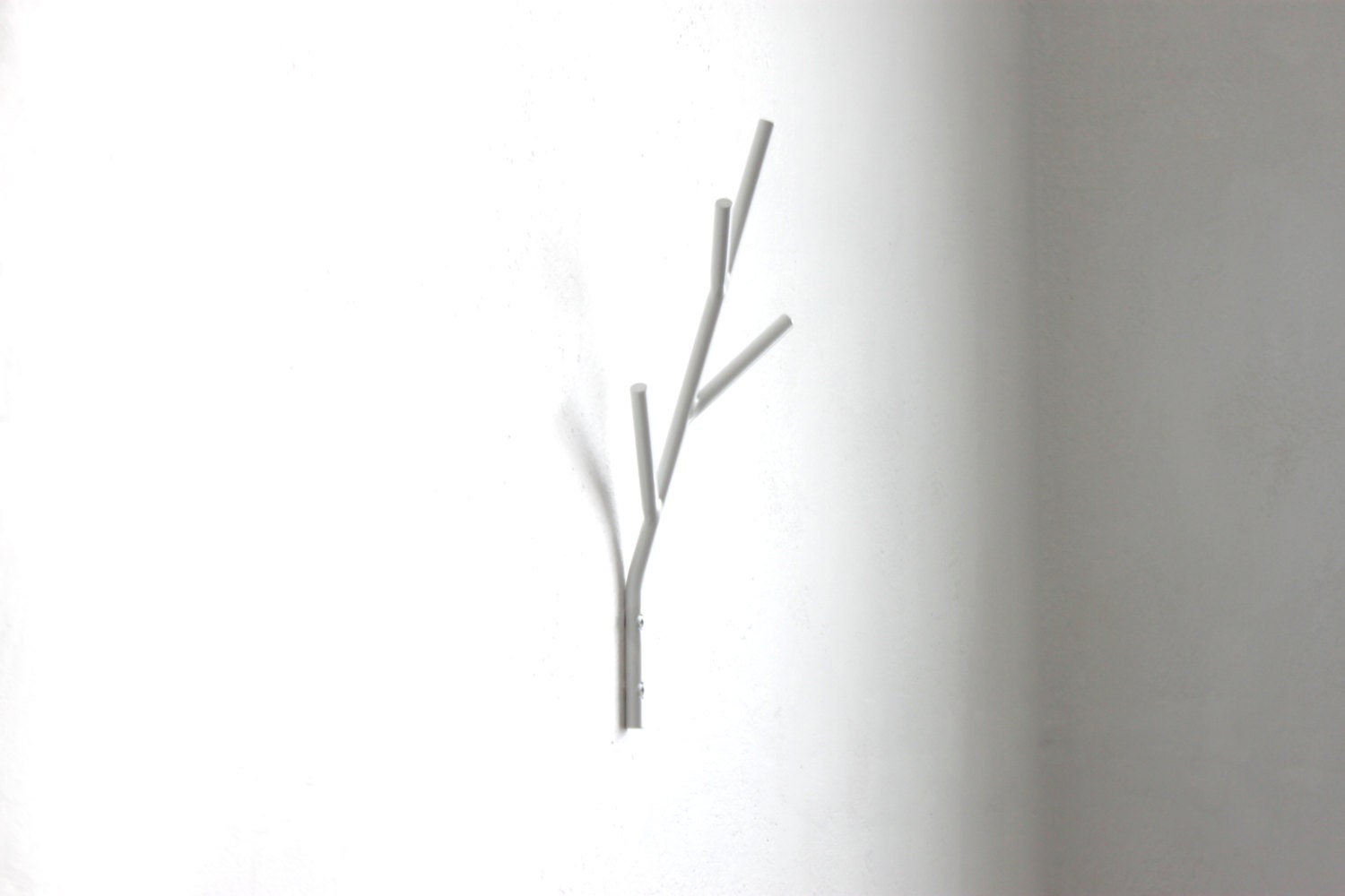 Large Twig hooks hanger - metal steel welded powder coated twig - coat or accessories holder