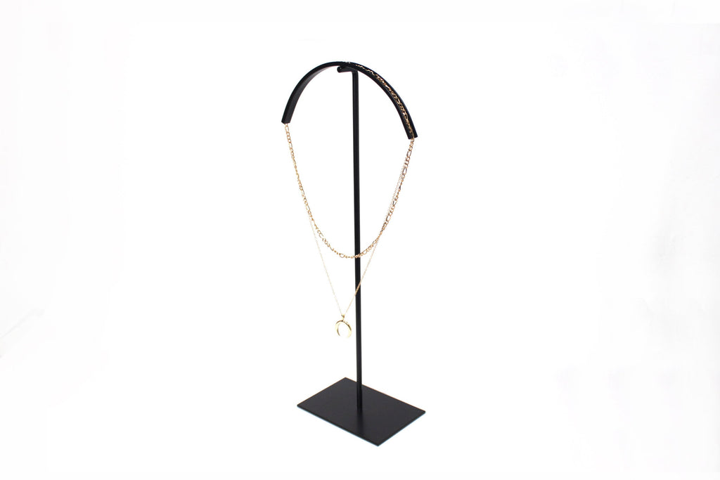 Curved Metal Necklace Display Stand: Jewelry Holder