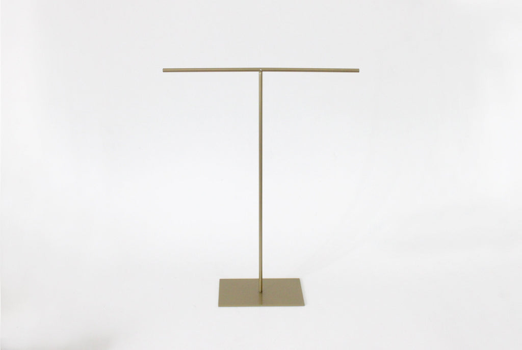 Gold Color Steel Necklace Stand: Jewelry Display