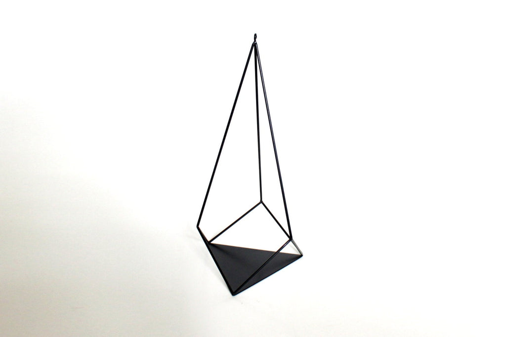 Geometric Plant Hanger: Powder Coated Steel Hanging Planter