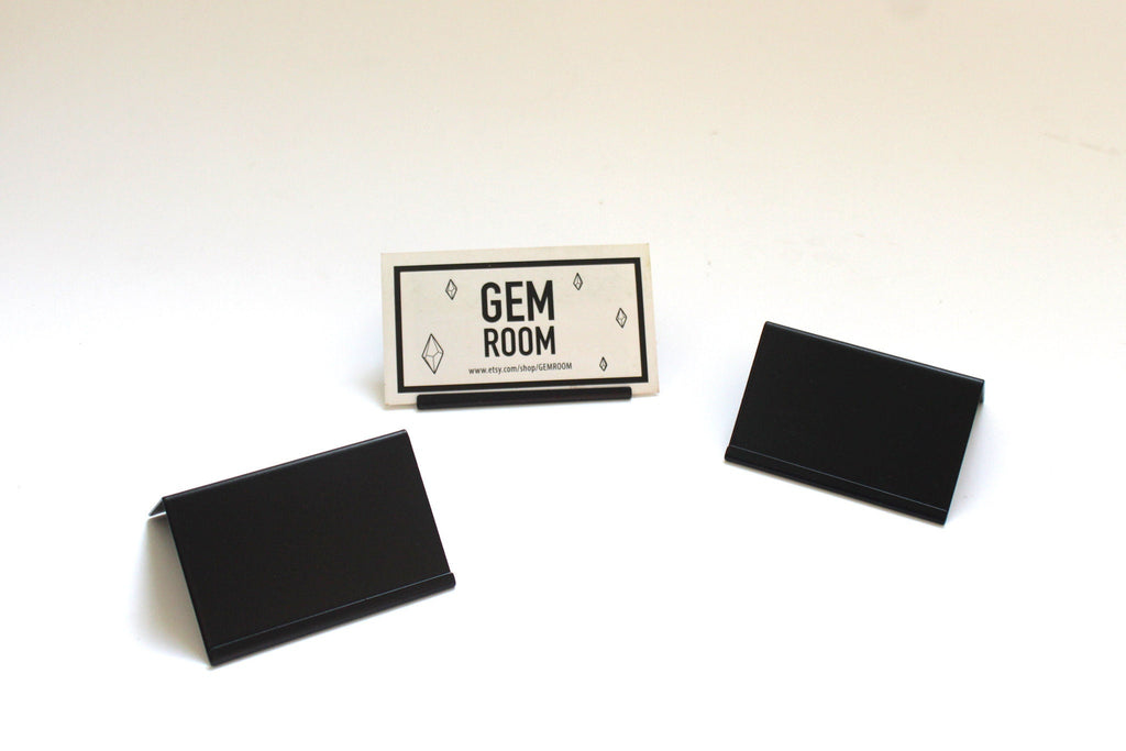 Modern Metal Price Tag Holder: Powder Coated Display Stand