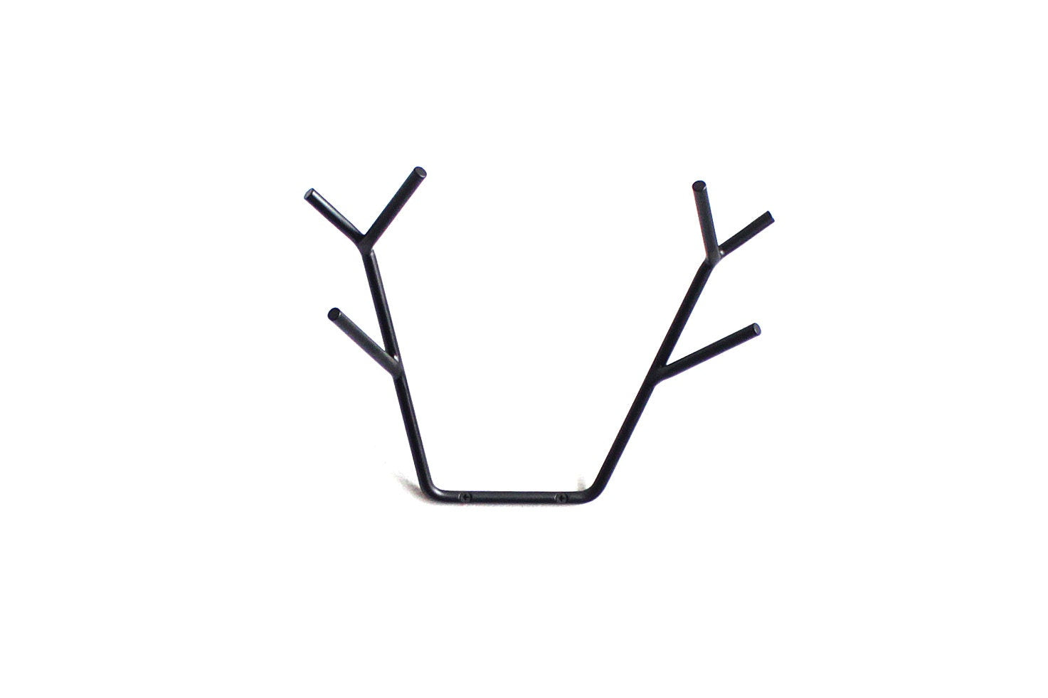 Metal Deer Antler Coat Rack: Welded Steel Wall Hanger