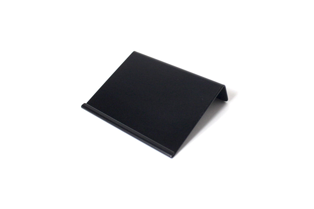 Modern Brass Price Tag Holder: Patina Finish Display