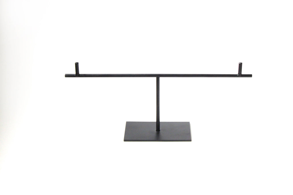 Black Steel Jewelry Stand: Bracelet, Ring & Watch Display