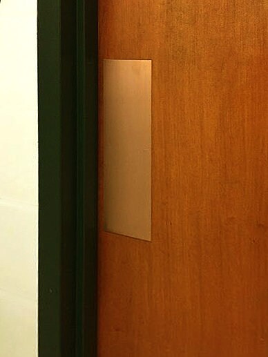 Matte Brass Push Plate: Custom Sizes Available