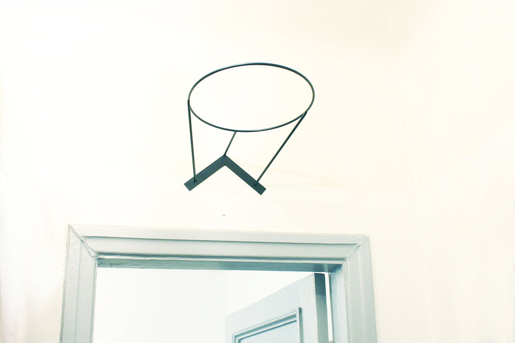 Wall Mount Balance Ball Holder: Powder Coated Steel Bosu Ball Display