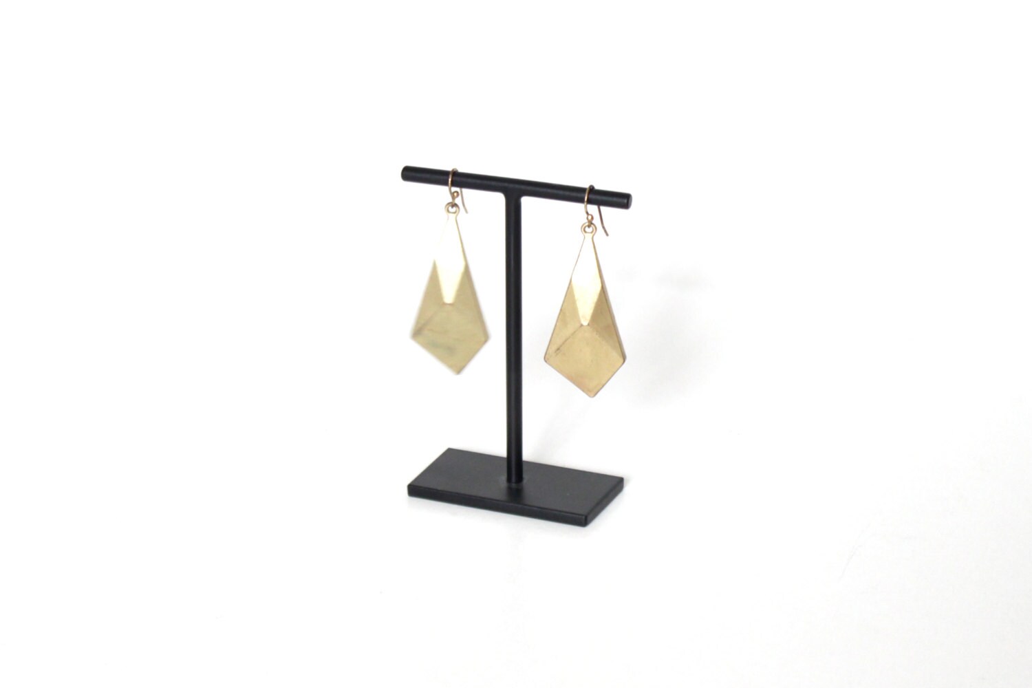 Short earring hanging display stand welded and black colored - jewellery accessories holder