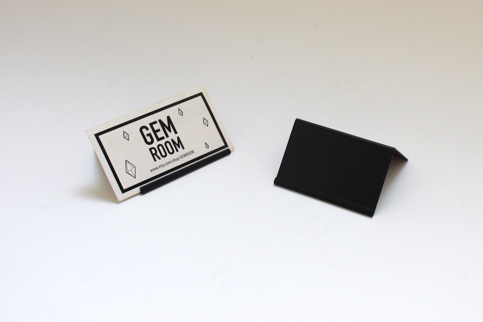 Modern Metal Price Tag Holder: Powder Coated Display Stand