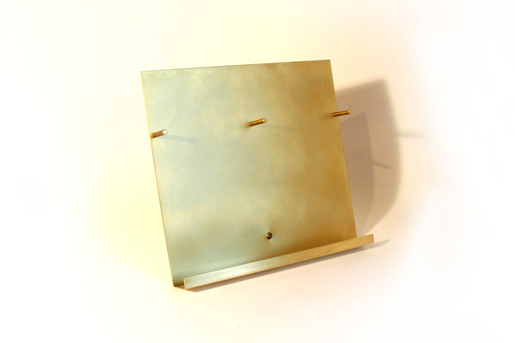NEW Modern Brass Brochure Pamphlet Holder- minimalist brass metal Information stand, Brochures postcard display