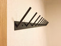 Black Metal Peg Rack: Wall Mounted Clothes and Bag Hanger
