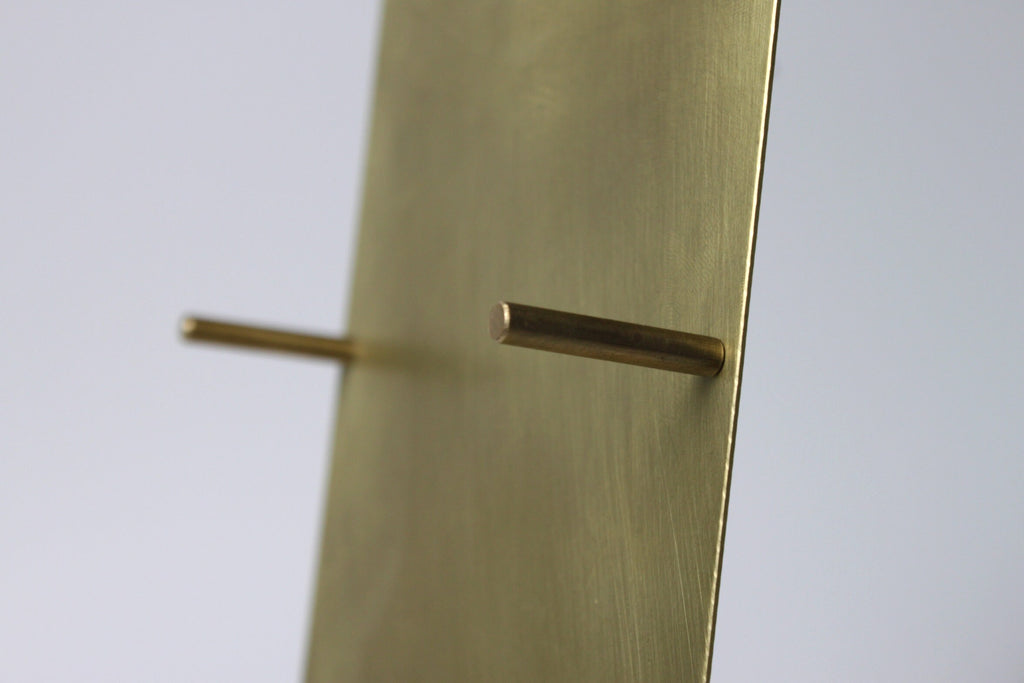 NEW Modern Brass Brochure Pamphlet Holder- Minimalist brass metal Information stand, Brochures postcard display