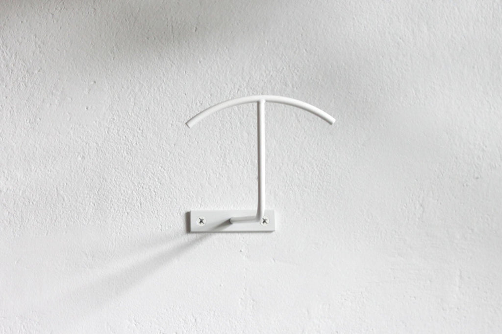 Wall Mount Helmet Rack: Metal Hat Holder - Black or White